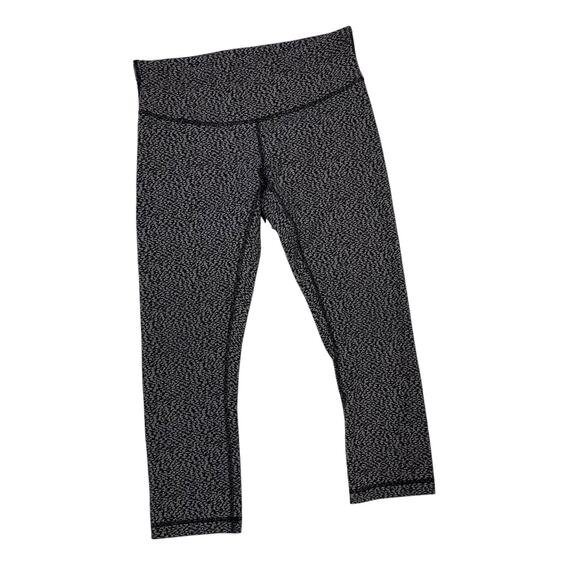 Lululemon Yoga Pant Textured Capri Gray Size 8 - Picture 1 of 8